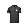 Cotton pique short-sleeved polo shirt.
