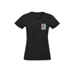 T-shirt donna con collo a...
